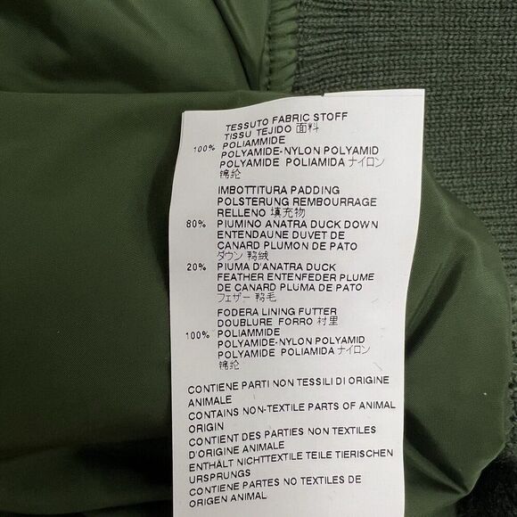 Dsquared 2 Cropped Bomber Puffer Down Jacket Short Coat Green Rare Women’s 44 S - Picture 12 of 12